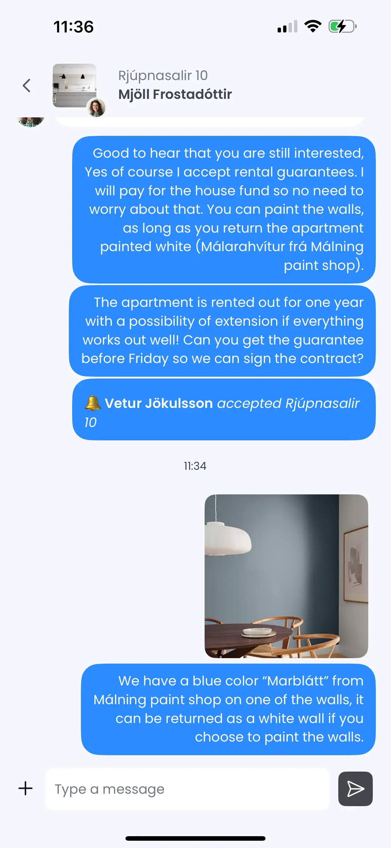 Spjall milli leigutaka og leigusala